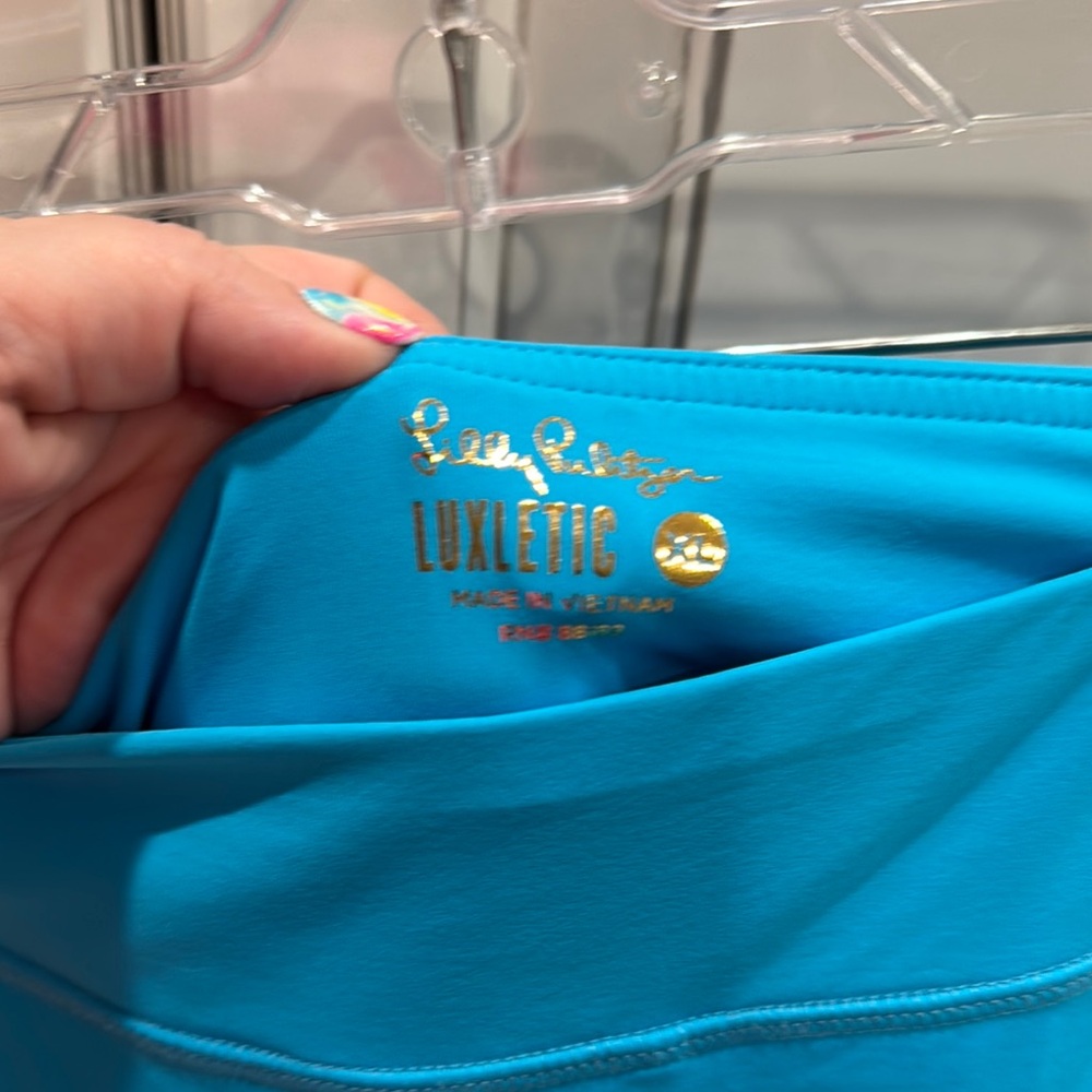 Lilly Pulitzer Blue Women's Skirt size xl Luxletic with shorts built in - Picture 10 of 10